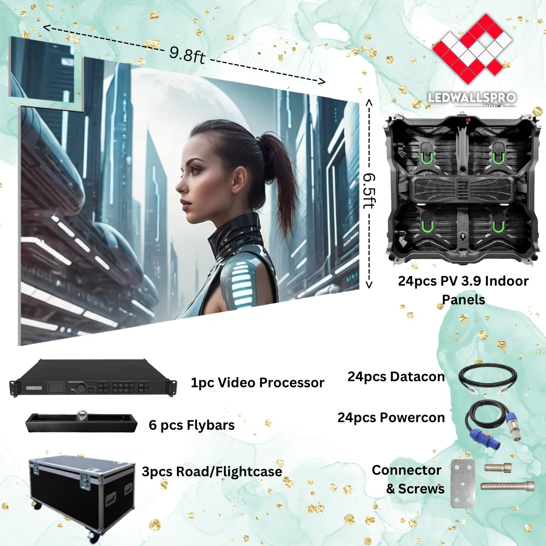 6.5 x 9.8ft Premium LED Video Wall System (2.8mm) with Novastar VX400